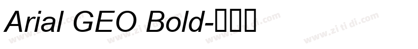 Arial GEO Bold字体转换